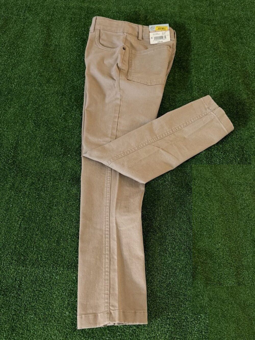 Class Club Boys Modern Fit Stretch Twill Khaki Pants Adjustable Beige Size 8 NWT